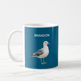 Möwe Vogel Strand Ozean Küste Blau Aquarell Kaffeetasse