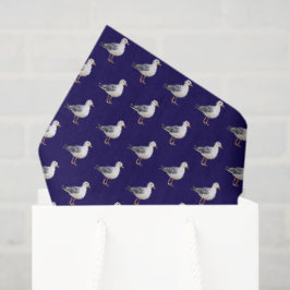 Möwe Vogel Strand Ozean Küste Blau Aquarell Seidenpapier