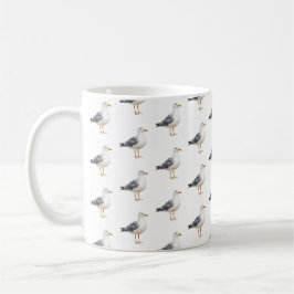 Möwe Vogel Strand Ozean Küste Weiß Aquarell Kaffeetasse