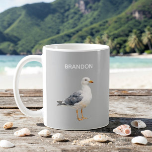 Möwe Vogel Strand Ozean Küste Weiß Wasserfarbe Kaffeetasse