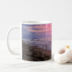 Möwen am Meer beim Sonnenuntergang Kaffeetasse