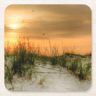 Möwen bei Sonnenaufgang Rechteckiger Pappuntersetzer