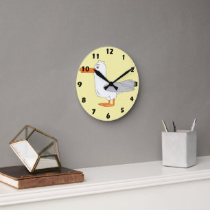 Möwen-Design Runde Wanduhr