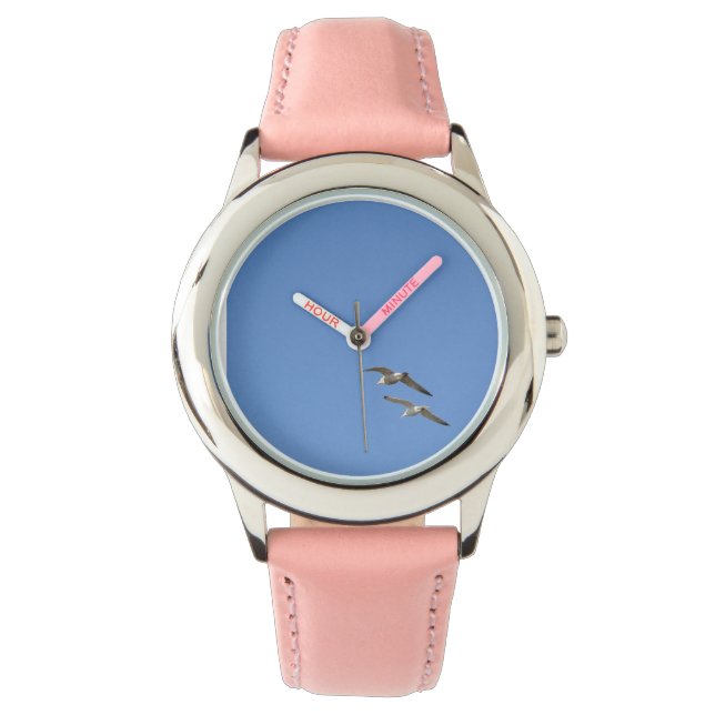 Möwen, die hoch fliegen - armbanduhr (Vorderseite)