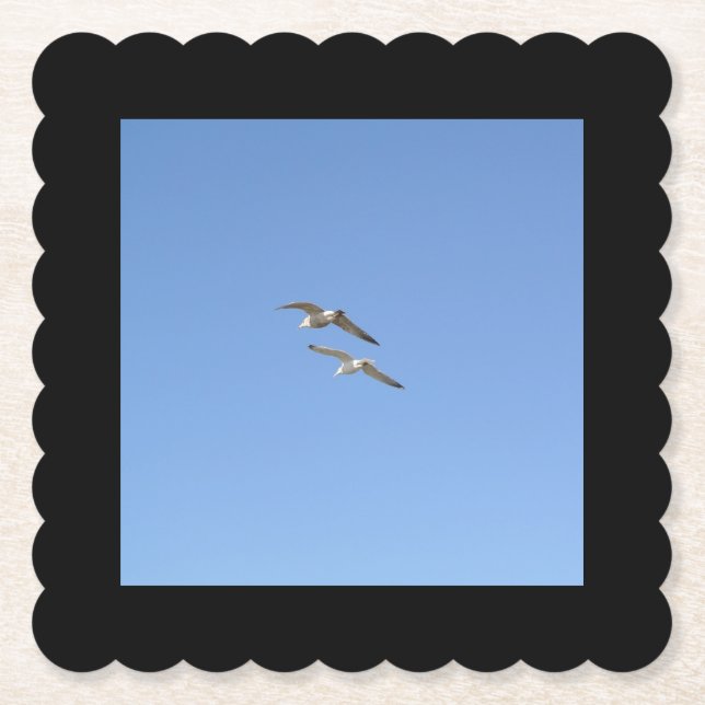 Möwen, die hoch fliegen - untersetzer (Vorderseite)
