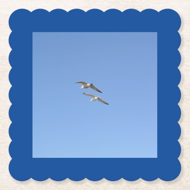 Möwen, die hoch fliegen - untersetzer (Vorderseite)