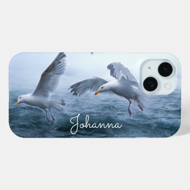 Möwen fliegen über das Meer Case-Mate iPhone Hülle (Rückseite (Horizontal))