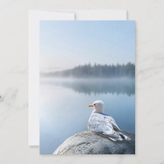 Möwen-Fotokarte, Geschenk zur Küsten-Natur, Innen Dankeskarte