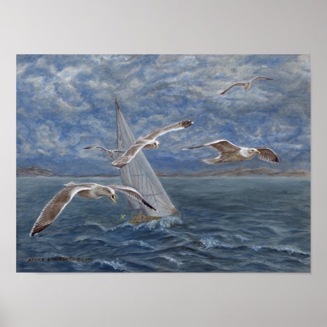 Möwen führen voran poster (Vorne)
