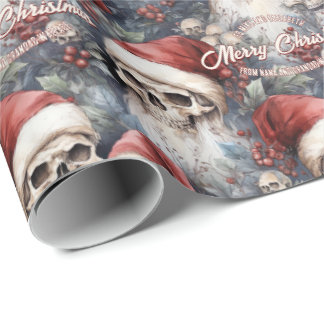 Möwen in Weihnachtsmannmützen Gotische Weihnachten Geschenkpapier