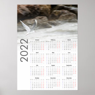 Möwen-Kalender 2022 Poster - Montag zuerst