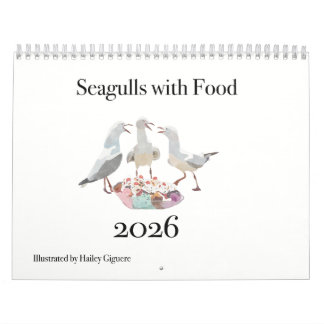 Möwen mit Lebensmittel-2026-Kalender Kalender