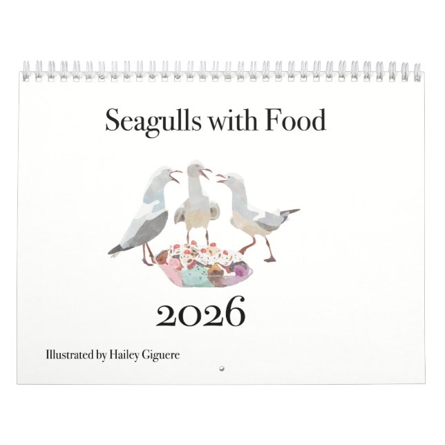 Möwen mit Lebensmittel-2026-Kalender Kalender (Titelbild)