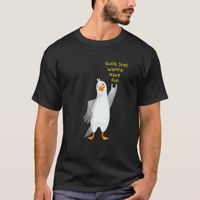 Möwen Möwen Möwe für Vögel von Party T-Shirt (Vorderseite)