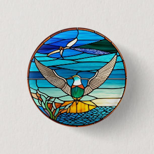 🌊 Möwen-Ozean-Geschenk für Küsten-Naturliebhaber Button