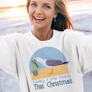 Möwen-Strand-Thema Weihnachten Sweatshirt