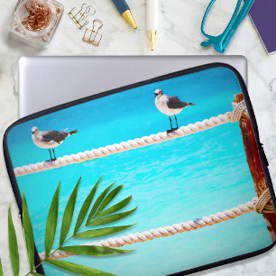 Möwen Strand Vögel Türkis Ozean Foto Küste Laptopschutzhülle