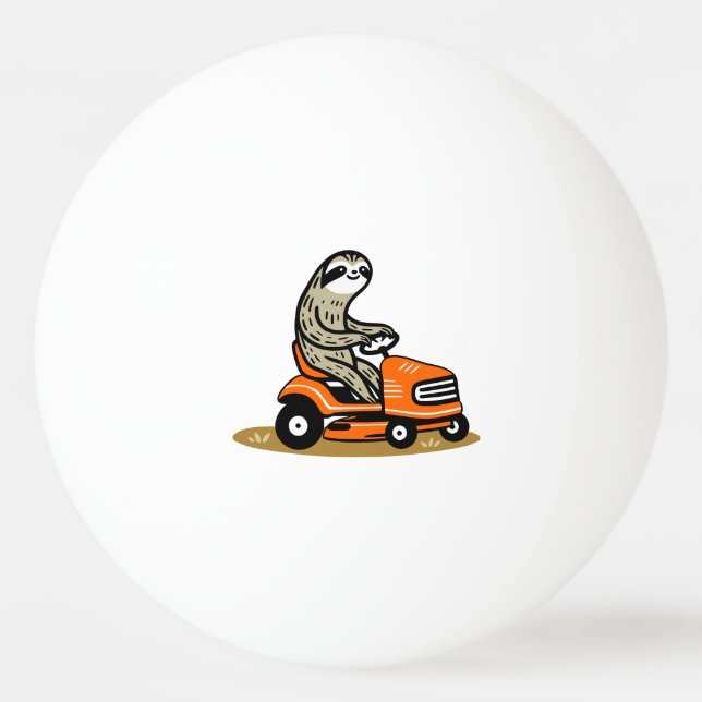Mowing Sloth Tischtennisball (Vorderseite)