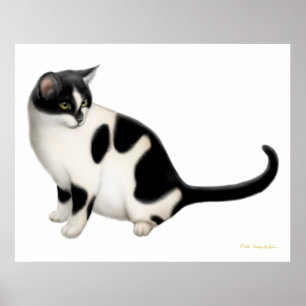 Moxie der Smokings-Katzen-Druck Poster