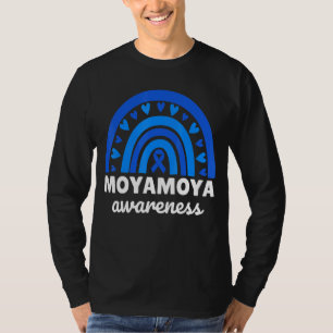 Moyamoya Awareness Blue Rainbow Moyamoya Disease m T-Shirt