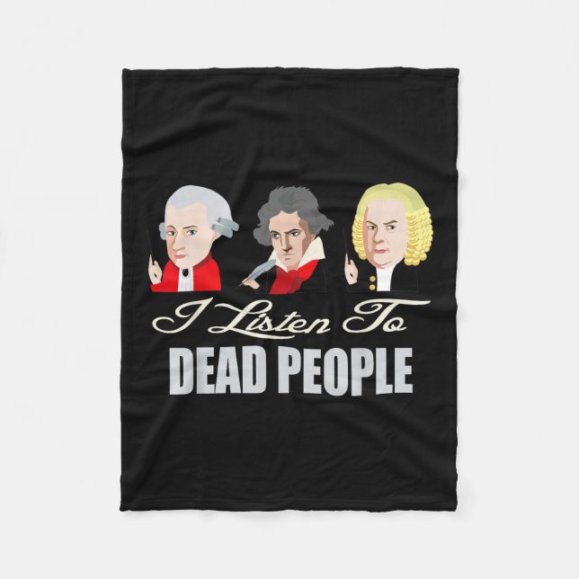 Mozart Bach Biene hört Toten Fleecedecke (Vorderseite)