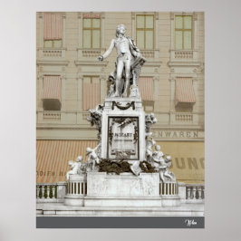Mozart-Denkmal in Wien (c. 1900) Poster