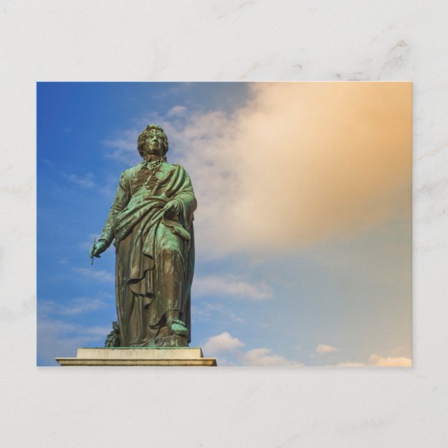 Mozart-Denkmal, Salzburg, Österreich Postkarte (Vorderseite)