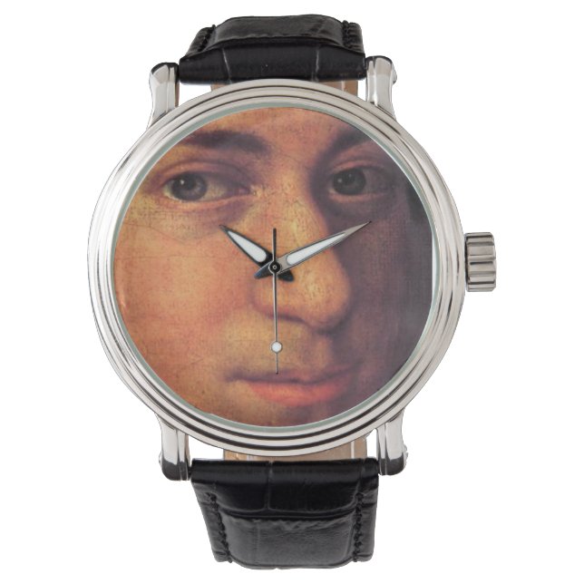 Mozart Face Leather Watch Armbanduhr (Vorderseite)