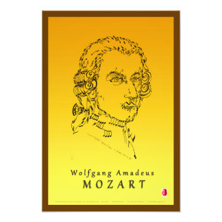 Mozart Face of Music Fotodruck
