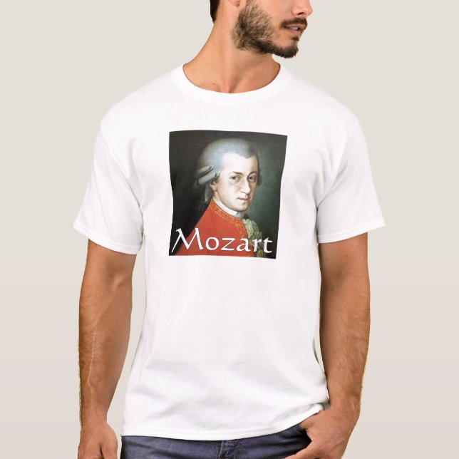 Mozart-Geschenke für Musikfreunde T-Shirt (Vorderseite)