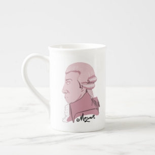 Mozart in Rosa Prozellantasse