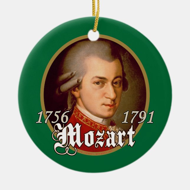 Mozart Keramikornament (Vorne)