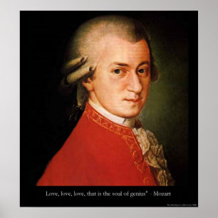 Mozart "Liebe Liebe Liebe" Zitat drucken Poster