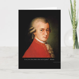 Mozart "Liebe Liebe Liebe" Zitat Geschenke & Samml Karte