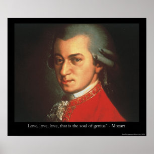 Mozart "Liebe Liebe Liebe" Zitat-Poster Poster