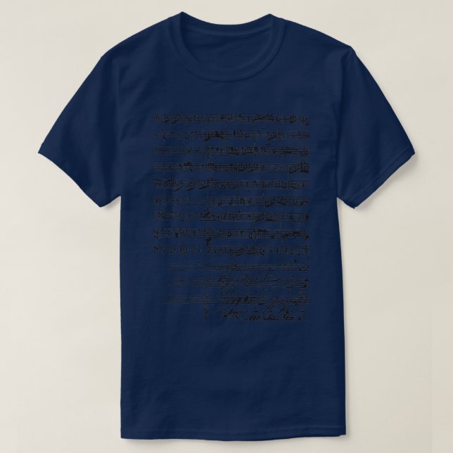 Mozart-Manuskript  T-Shirt (Design vorne)