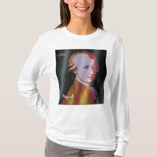 Mozart mit "wie" grafischer T - Shirt