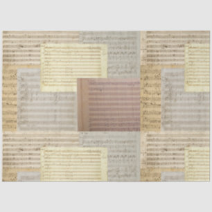 Mozart Music Manuskript-Medaille Seidenpapier