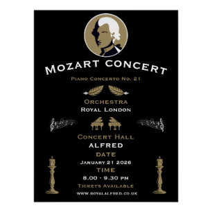 Mozart-Musikkonzert Poster