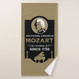 Mozart Musikliebhaber-Geschenk Badehandtuch