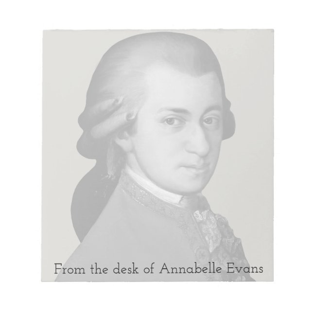 Mozart Notizblock (Vorderseite)
