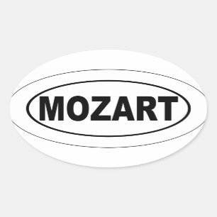 Mozart-Oval-Aufkleber Ovaler Aufkleber