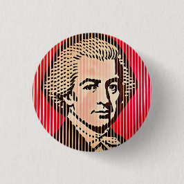Mozart-Portrait im BAUHAUS-Stil Button