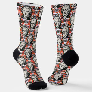 Mozart Portrait Musikergeschenk Socken