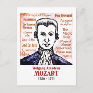 Mozart Postkarte