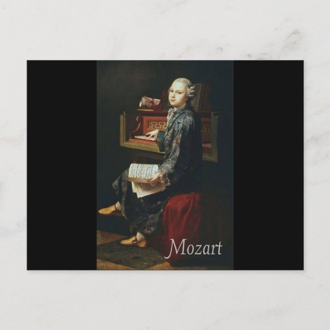 Mozart Postkarte (Vorderseite)