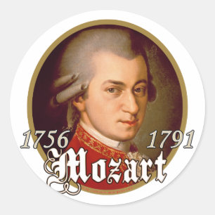 Mozart Runder Aufkleber