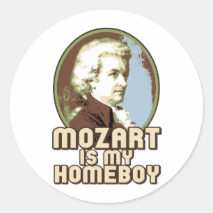 Mozart Runder Aufkleber