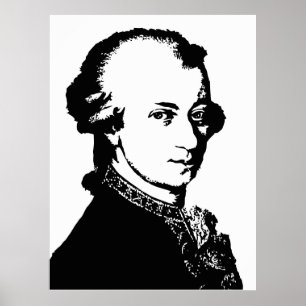 Mozart Schwarz-Weiß-Vektorgrafik Poster