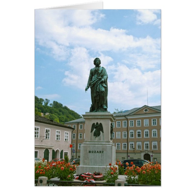 Mozart-Statue in Salzburg (Vorne)